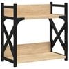 vidaXL Printerstandaard 2-laags 40x20x40 cm bewerkt hout sonoma eiken