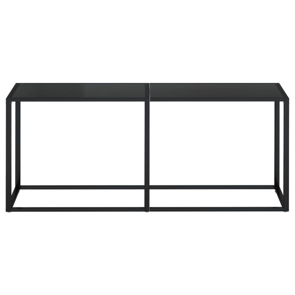 vidaXL Wandtafel 180x35x75,5 cm gehard glas zwart