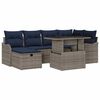 vidaXL Tuin Sofa Set 7 st Grijs poly rattan