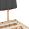 vidaXL Bedframe met Gevoerd Hoofdgedeelte Donkergrijs 135 x 190 cm
