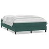 vidaXL Boxspring met matras fluweel donkergroen 140x220 cm