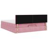 vidaXL Ottoman bed met matras 200x200 cm fluweel roze