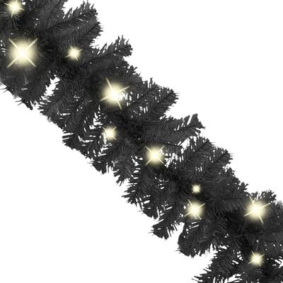 vidaXL Kerstslinger met LED-lampjes 10 m zwart