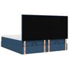 vidaXL Ottoman bed met matrassen en LED's 180x200cm stof blauw