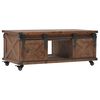 vidaXL Salontafel 91x51x38 cm massief vurenhout bruin