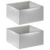 vidaXL Tuin Bloempot 2 st zilver 80 x 80 x 40 cm Gegalvaniseerd staal