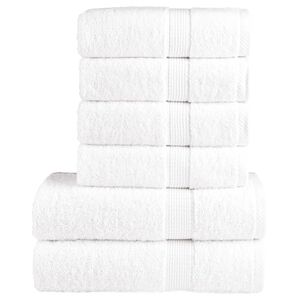 vidaXL 6-delige Handdoekenset SOLUND 600 g/m&sup2; wit