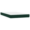 vidaXL Boxspring met matras en LED fluweel donkergroen 120x220 cm
