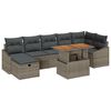 vidaXL Tuinbankenset 8 st Grijs poly rattan