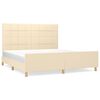 vidaXL Bedframe zonder matras stof cr&egrave;mekleurig 180x200 cm