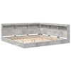 vidaXL Boekenkast Bed met plank Betongrijs 180 x 200 cm Bewerkt hout