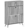 vidaXL Schoenenkast BREDA 78 x 24 x 103 cm Bewerkt hout Grijs Sonoma