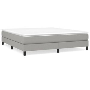 vidaXL Boxspring bed stof lichtgrijs 160x200 cm