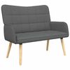 vidaXL 2-Zits Sofa Donkergrijs 115 x 61 x 87 cm Stof