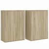 vidaXL Dressoirs 2 st 60x31x84 cm bewerkt hout sonoma eikenkleurig