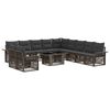 vidaXL Tuinbankenset 12 st Grijs en Donkergrijs poly rattan
