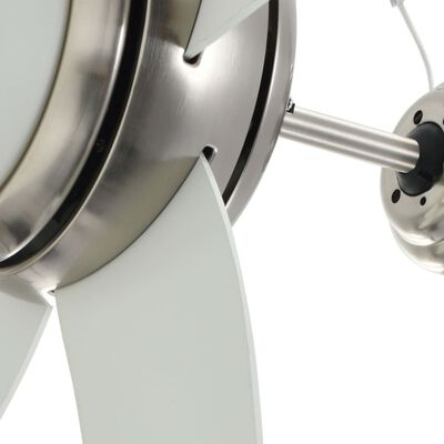 vidaXL Plafondventilator met lamp 128 cm wit