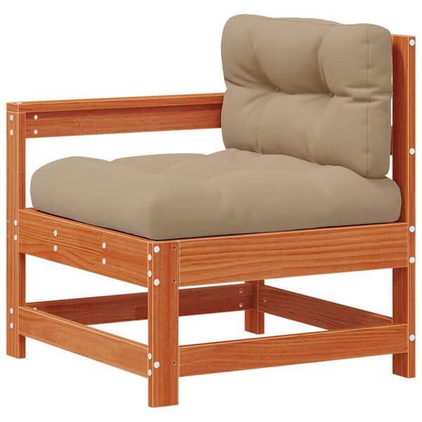 vidaXL Tuin loungeset 5 pcs Wasbruin Massief grenenhout