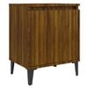 vidaXL Nachtkastje met metalen poten 40x30x50 cm bruin eikenkleur