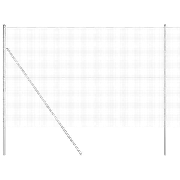 vidaXL Gelaste draadhek Zilver 1.6 x 25 m