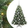 vidaXL Kunstkerstboom met 150 LED met standaard Groen 120 cm PE en PVC