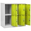 vidaXL Lockerkast 90x45x92,5 cm staal lichtgrijs en groen