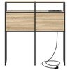 vidaXL Opberghoofdbord met plank Sonoma eiken 100 cm Bewerkt hout