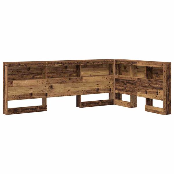 vidaXL Opberghoofdbord met plank Oud Hout 120 cm Bewerkt hout