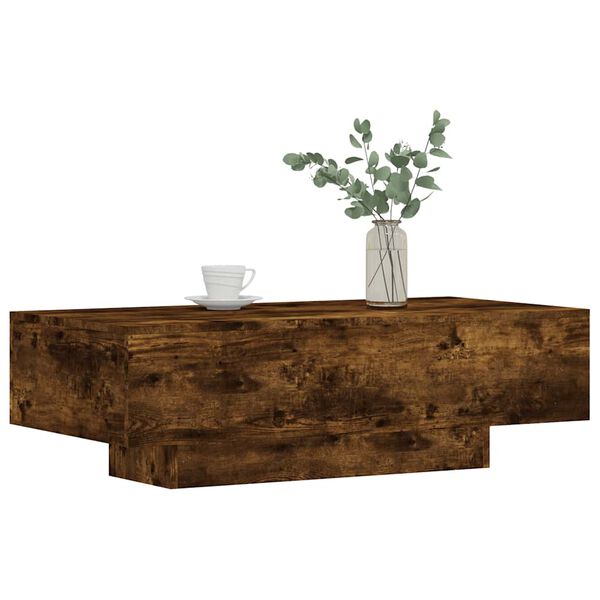 vidaXL Salontafel 100x49,5x31 cm bewerkt hout gerookt eikenkleurig