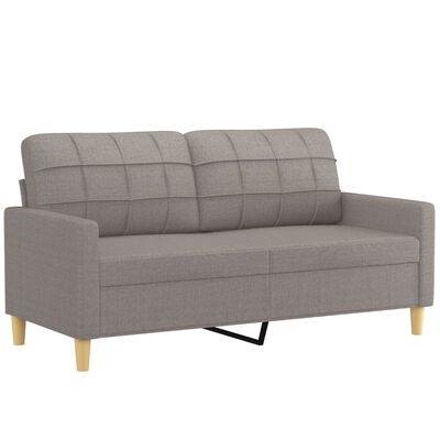 vidaXL 3-delige Loungeset met kussens stof taupe