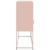 vidaXL Dressoir 100,5x39x107 cm koudgewalst staal roze