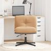 vidaXL Bureaustoel beige gekrulde wolachtige stof