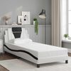 vidaXL Bedframe "Viana" zonder matras kunstleer zwart en wit 90x190 cm
