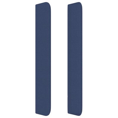 vidaXL Hoofdbord met randen 93x16x118/128 cm stof blauw