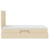 vidaXL Opslag bed met matras met matras Cr&egrave;me 120 x 200 cm Polyester