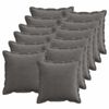 vidaXL Kussensloop 12 st HOUTEN Donkergrijs 45 x 45 cm corduroy