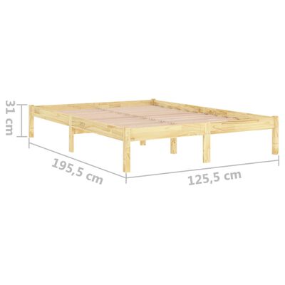 vidaXL Bedframe massief hout 120x190 cm