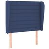 vidaXL Hoofdbord met randen 83x23x118/128 cm stof blauw