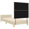 vidaXL Bedframe met hoofdeinde Cr&egrave;me 80 x 200 cm Stof