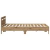 vidaXL Bedframe met LED Artisan Eiken 140 x 190 cm Bewerkt hout