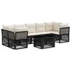 vidaXL Tuinbankenset 8 st Zwart poly rattan
