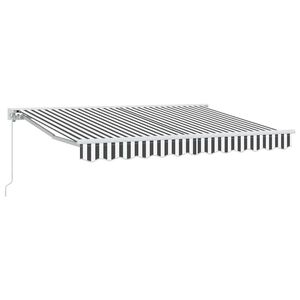 vidaXL Zijde Frame Antraciet en Wit 350 x 200 cm