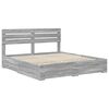 vidaXL Bedframe met lade met hoofdeinde met opslag Bewerkt hout