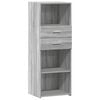 vidaXL Hoge kast 45x42,5x124 cm bewerkt hout grijs sonoma eikenkleurig