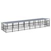 vidaXL Hondenkennel met dak 15,02 m&sup2; staal
