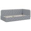 vidaXL Hoekbedframe Lichtgrijs 90 x 200 cm Stof