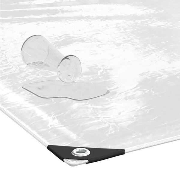 vidaXL Doorzichtig zeildoek met zeilringen 3x10 m PVC