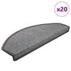 vidaXL Trapmatten 20 st 65x24x4 cm donkergrijs halfrond groot