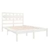 vidaXL Bedframe massief hout wit 120x190 cm