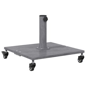 vidaXL Parasolvoet 26.75 kg Donkergrijze Houtlook Vierkant Verstelbaar